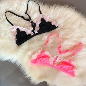 VIctoria’s secret black and pink bralette
